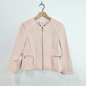 Akris Punto Exclusive Saks Blazer Jacket Pink Zipper size 6